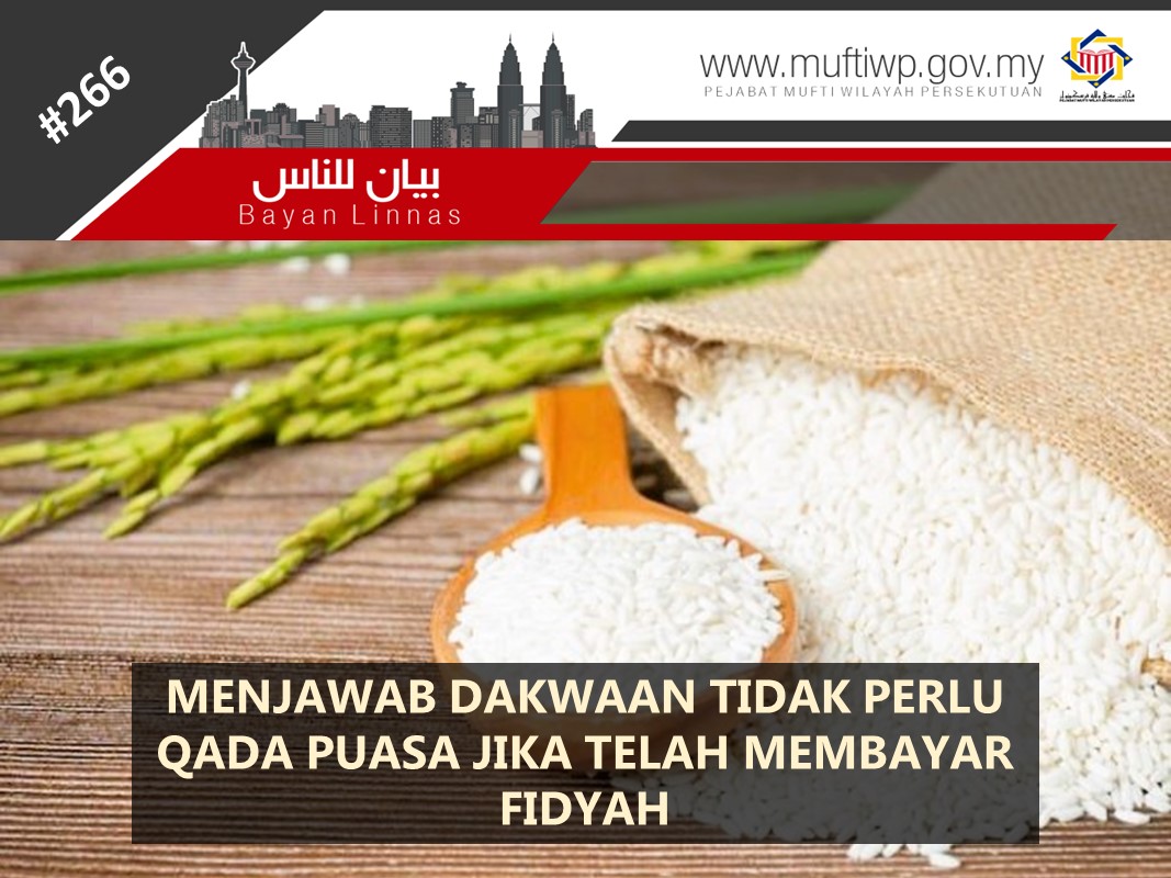 MENJAWAB DAKWAAN TIDAK PERLU QADA PUASA JIKA TELAH MEMBAYAR FIDYAH 